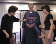 Mihoho had us try on Kimono in Tokyo